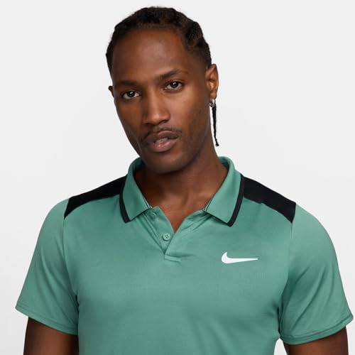 Nike Men's Herren Court Dri-fit Advtg Polo Top, Bicoastal/Black/White, M - Golf Gift