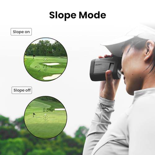 MiLESEEY Golf Range Finder with Slope On/Off,1100Yards,±0.5yard Accuracy,Flag Lock with Vibration,Legal for Tournament Play, Scan Measurement for Golfers,Carrying Case, Free Battery - Golf Gift