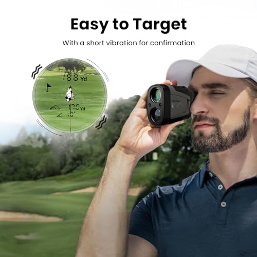 MiLESEEY Golf Range Finder with Slope On/Off,1100Yards,±0.5yard Accuracy,Flag Lock with Vibration,Legal for Tournament Play, Scan Measurement for Golfers,Carrying Case, Free Battery - Golf Gift