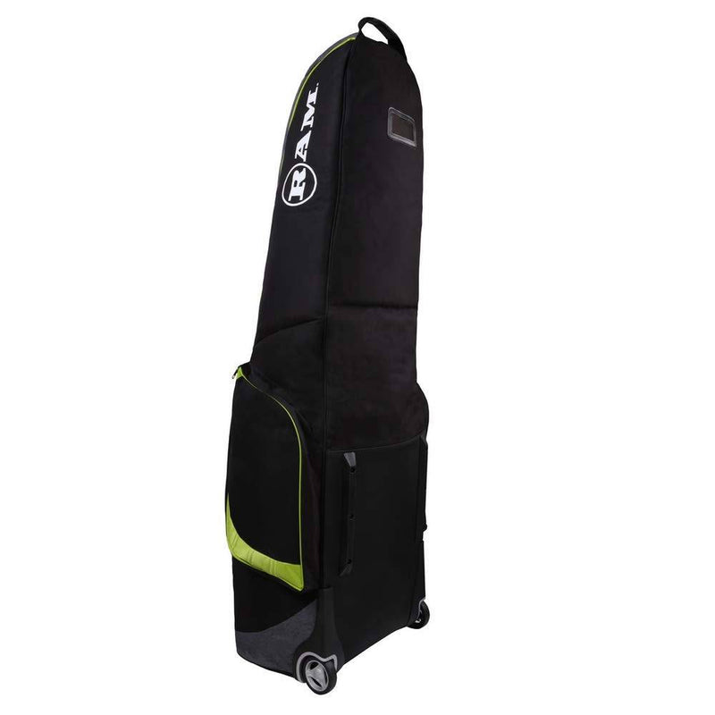 Ram FX Golf Travel Cover Deluxe Padded Wheeled Flight Bag Black/Grey/Neon - Golf Gift