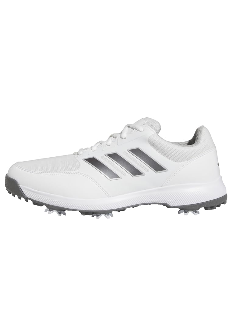 adidas Men's Tech Response 3.0 Wide Golf Shoes, Cloud White/Dark Silver Metallic, 10 UK - Golf Gift