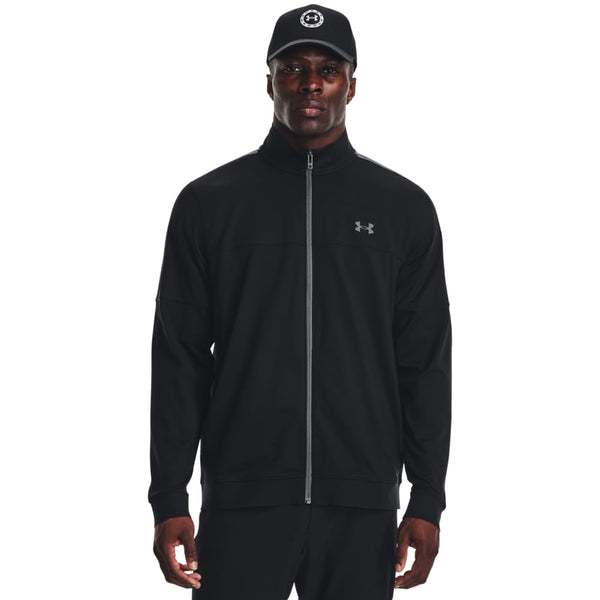 Under Armour Mens Storm Midlayer Full Zip Performance Jacket Black/Black/Gray L - Golf Gift