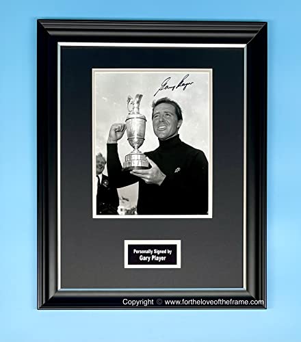 Gary Player Stunning Hand Signed Autograph Memorabilia Golf Photo In Luxury Handmade Wooden Display & AFTAL Certificate of Authenticity - Golf Gift