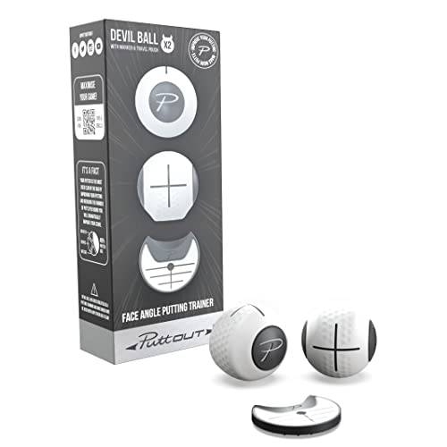 PuttOUT Devil Ball Face Angle Trainer - Perfect Your Putting - Golf Gift