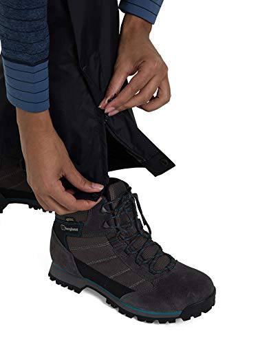 Berghaus Women's Deluge Waterproof Breathable Overtrousers | Durable | Comfortable Rain Pants, Black 2.0, 10 Short (29 Inches) - Golf Gift