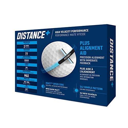 TaylorMade Distance+ Golf Balls 2021, White - Golf Gift