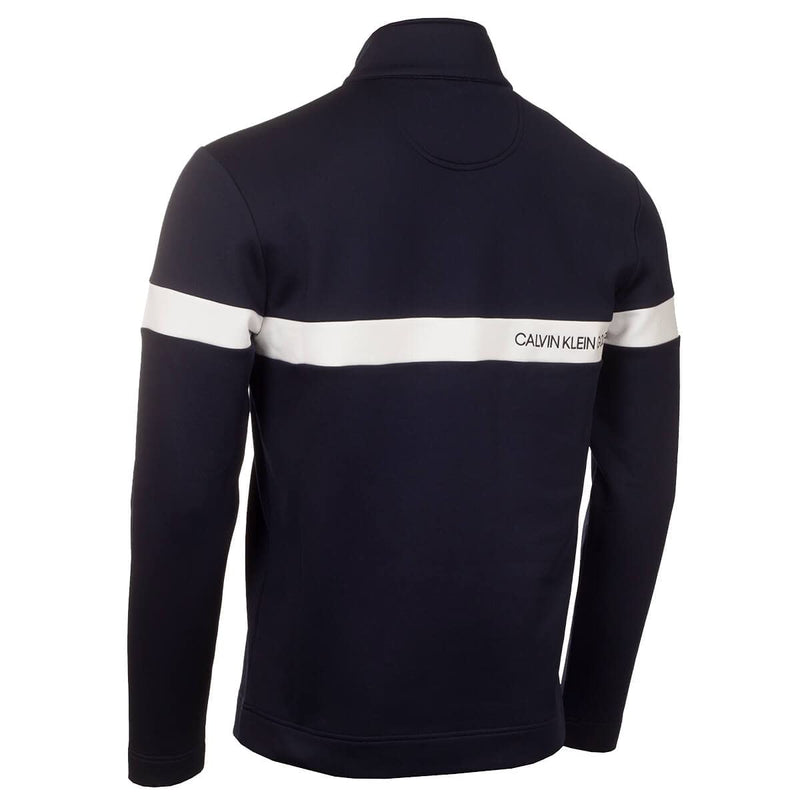 Calvin Klein Mens Scale CK Sweater - Navy - M - Golf Gift