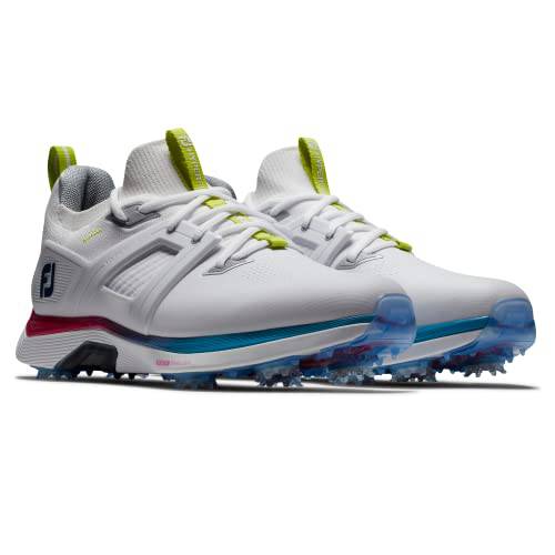 FootJoy Men's Hyperflex Carbon Golf Shoe, White Blue Purple, 11 UK - Golf Gift