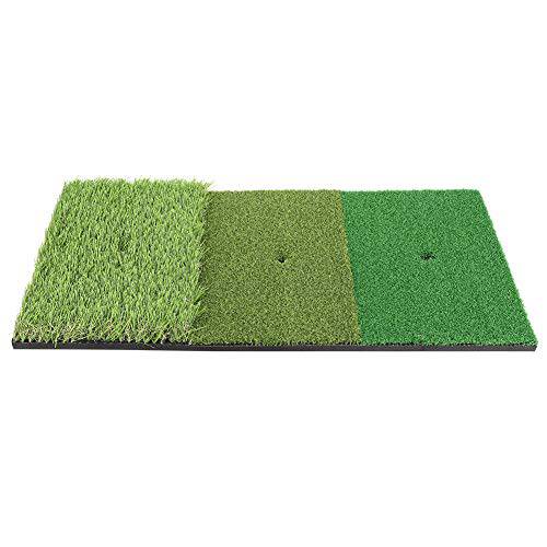 Golfs Hitting Mat,Foldable Golfs Hitting Mat,3 in 1 Swing Practice Grass Mat for Indoor Outdoor Backyard Practice Equipment ﻿ - Golf Gift