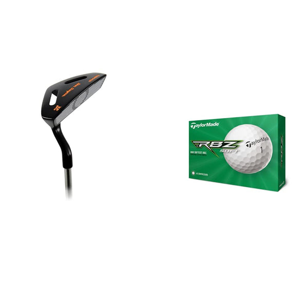 Ben Sayers XF Pro Chipper MRH, Black, 34" & TaylorMade RBZ Soft Dozen Golf Balls, White,2021 - Golf Gift