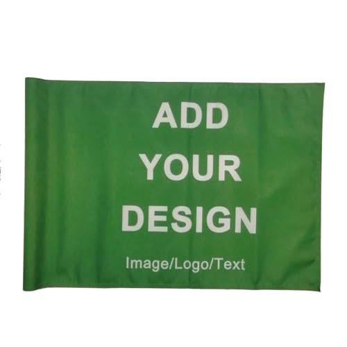 Bagetu Custom Golf Flag Personalized Flag for Golf Pin with Plastic Tube or Brass Grommets (Tube Style) - Golf Gift