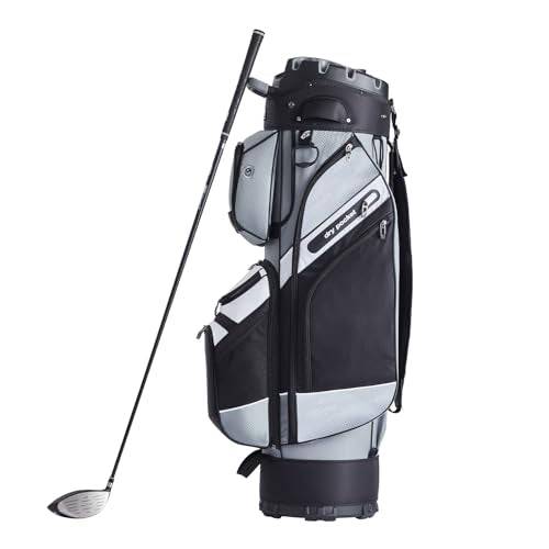 VEVOR Golf Cart Bag with 14 Way Organizer Divider Top, 41” 13 Pockets Premium Nylon Cart Bag, Durable Golf Bags with Handles & Dust Cover & Detachable Straps for Men & Women, Black Color-Block - Golf Gift