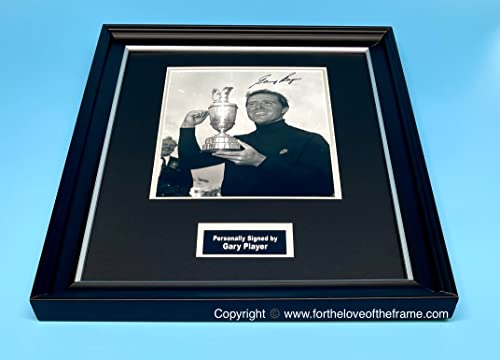 Gary Player Stunning Hand Signed Autograph Memorabilia Golf Photo In Luxury Handmade Wooden Display & AFTAL Certificate of Authenticity - Golf Gift