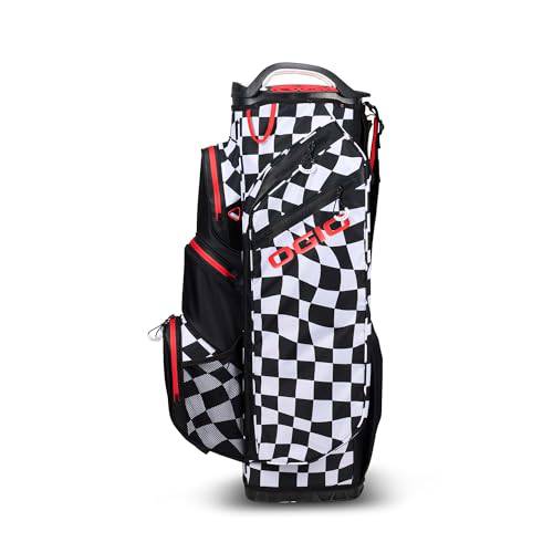 OGIO All Elements Silencer Waterproof Cart Bag, Warped Checkers - Golf Gift