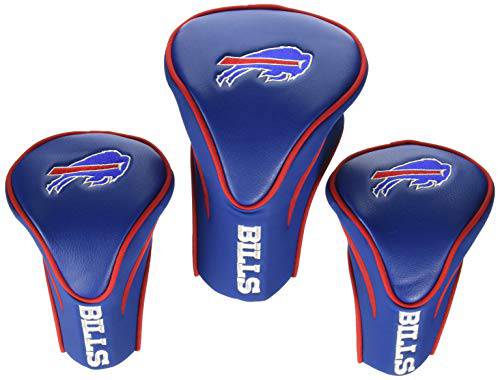 Team Golf NFL Buffalo Bills Contour Golf Club Headcovers (3 Count) Numbered 1, 3, & X, Fits Oversized Drivers, Utility, Rescue & Fairway Clubs, Velour lined for Extra Club Protection - Golf Gift