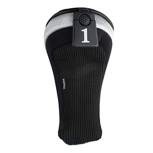 Andux Golf 460cc Drivers Club Head Covers Short Neck Black - Golf Gift