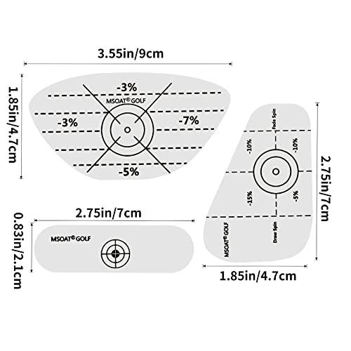 MSOAT Golf Impact Tape Set 300 pcs, Self-Teaching Sweet Spot and Shot Consistency Analysis, Golf Club Face Stickers for Woods Irons Putters, Swing Accuracy Practice Training Aid - Golf Gift