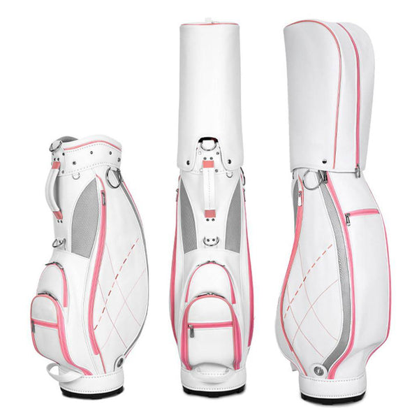 LANGWEI Golf Bags for Women, Portable Lightweight Stand Bag, White Waterproof Sports Cart Club Airbag Golf Accessories for Golf Course - Golf Gift