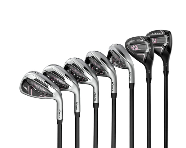 Cobra Golf 2022 LTDX Combo Iron Set Gloss Satin Chrome-Elderberry (Women's, Right Hand, KBS PGI 55, Ladies Flex, 5-SW) - Golf Gift