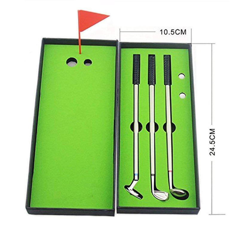 KOFULL Golf Gifts for Men Women Golf Pen Gift Set Novelty Mini Desktop Golf Model Club Pens Toys Souvenir Tour Novelty - Golf Gift