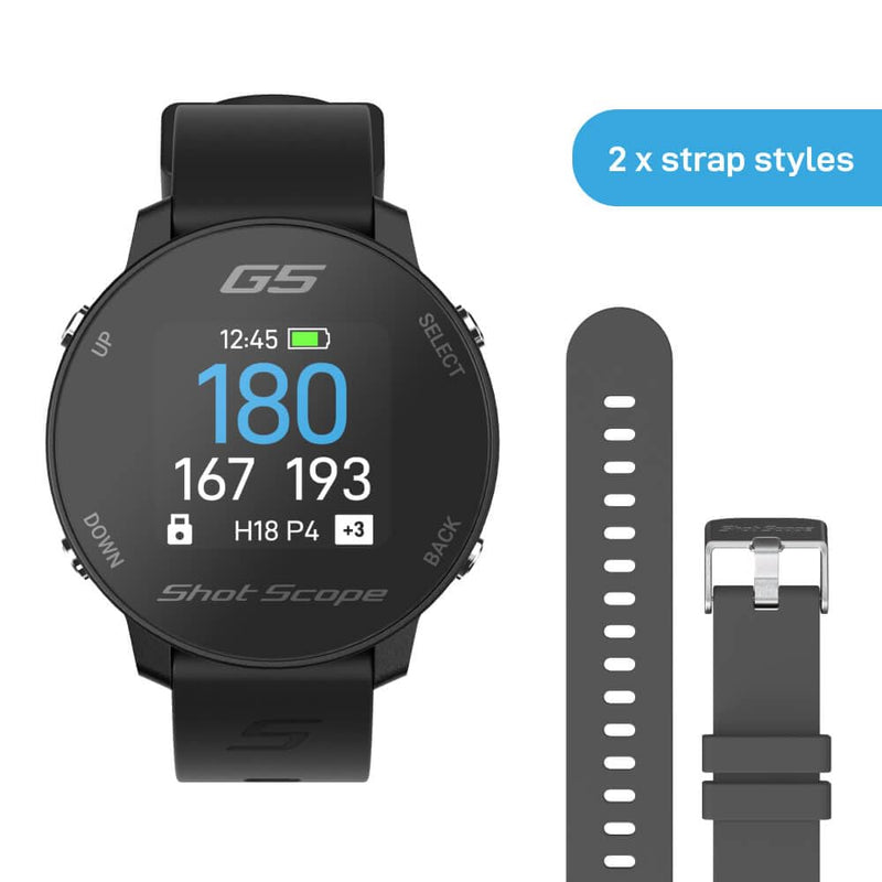 Shot Scope G5 Golf GPS Watch (Black) - Golf Gift