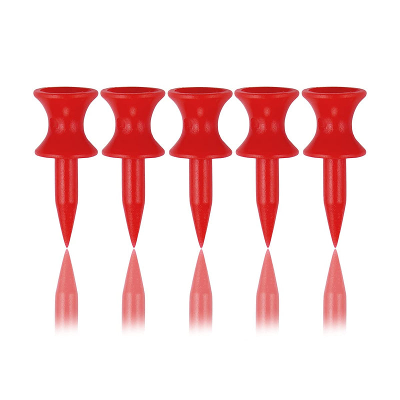 Zivisk Red Golf Tees Plastic 32MM 100 Count Small Castle Golf Tees 1 1/4 inch - Golf Gift