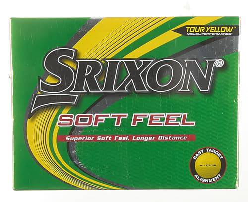 Srixon Soft Feel Golf Balls, Yellow, One Dozen (2016 Version) - Golf Gift