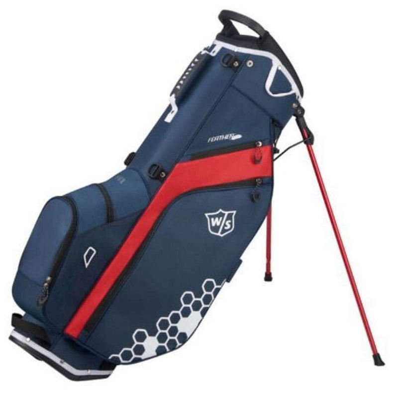 Wilson Staff Golf Bag, Feather Golf Stand Bag, Carry bag, Blue/Red/White, Integrated stand, 1.7kg, WGB5705NA - Golf Gift