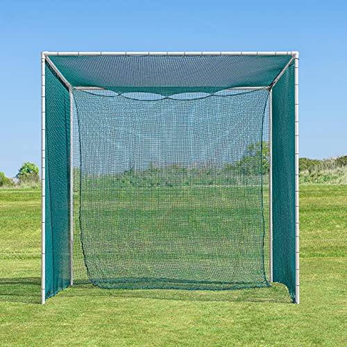 Freestanding 10ft x 10ft x 10ft Golf Practice Cage (Option To Add Driving Range Mat For Pro-Quality Practice) [Net World Sports] (Golf Cage Only) - Golf Gift