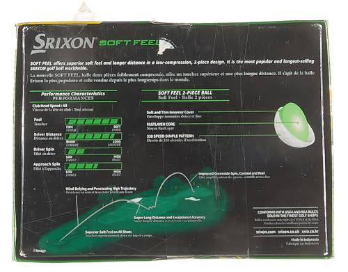 Srixon Soft Feel Golf Balls, Yellow, One Dozen (2016 Version) - Golf Gift