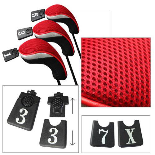 Andux Golf 460cc Driver Fairway Wood Club Head Covers 3pcs/Set Red - Golf Gift