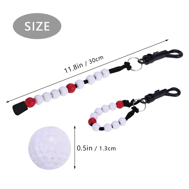 Qianxihu 3Pcs Golf Bead Counter Stroke Bead Counters Golf Shot Counter Bracelets Durable Light Weight Golf Beads Count for Outdoor Sport - Golf Gift