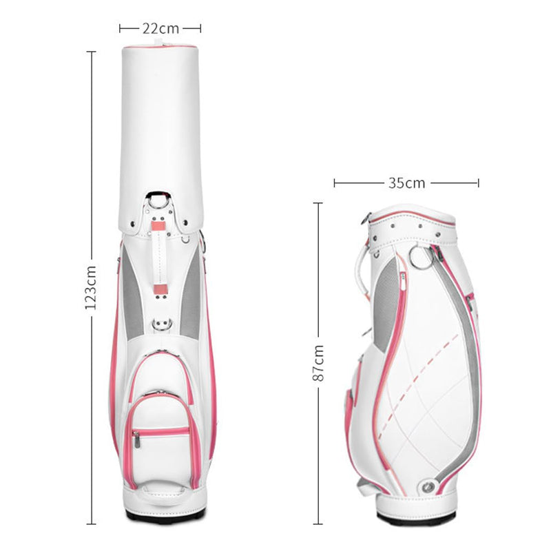 LANGWEI Golf Bags for Women, Portable Lightweight Stand Bag, White Waterproof Sports Cart Club Airbag Golf Accessories for Golf Course - Golf Gift