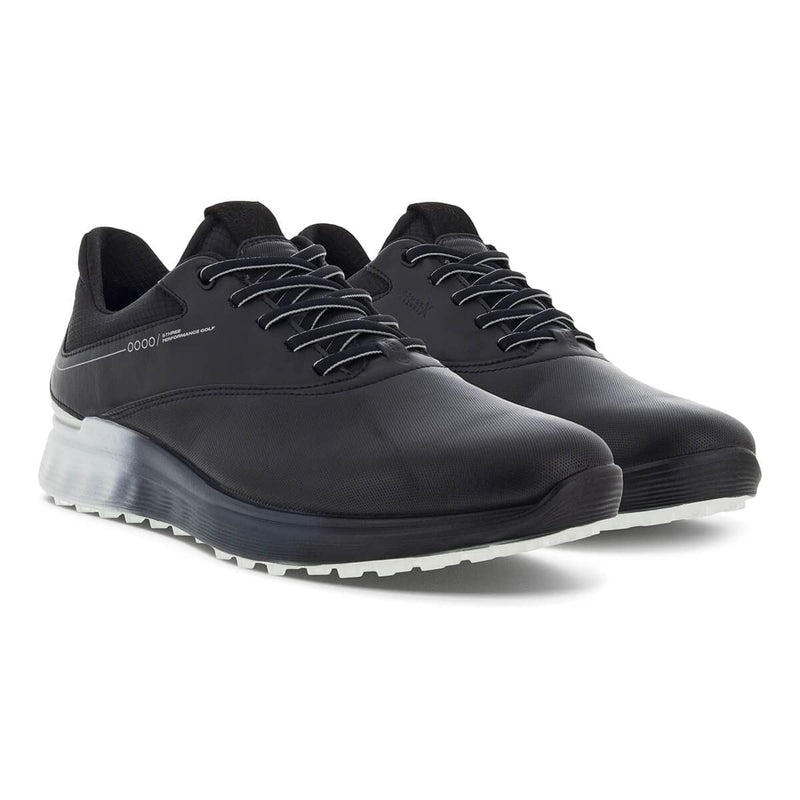 ECCO Mens M S-Three Golf Shoes - Black/Concrete/Black - UK 9-9.5 - Golf Gift