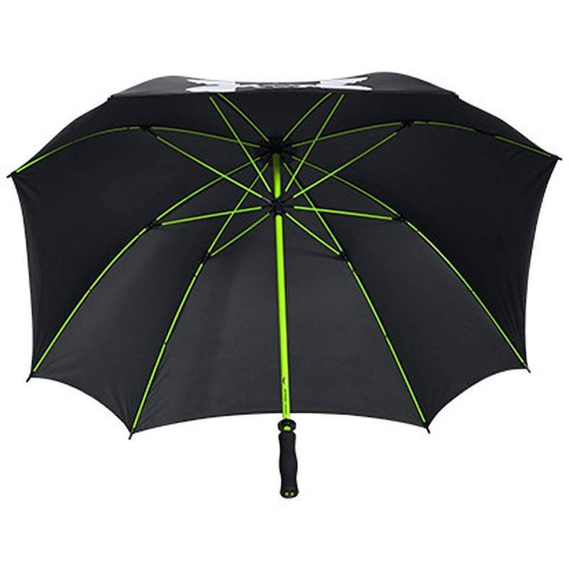 Under Armour 2023 UA 68" Double Canopy Golf Umbrella - Black/High Vis Yellow - Golf Gift