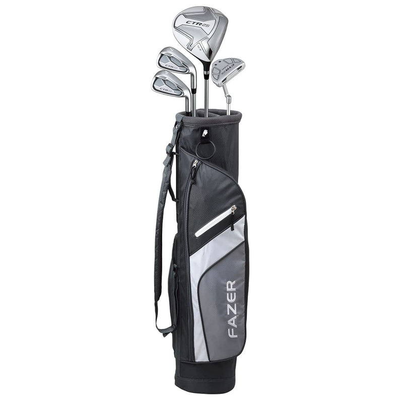 FAZER - CTR25 - Ladies Starter Hyper Steel Waterproof Club Package set - 2 Irons, 1 Putter, 1 Oversized Loft Driver - Womens Beginner Friendly Golf Set - Grey - Right Handed - Golf Gift