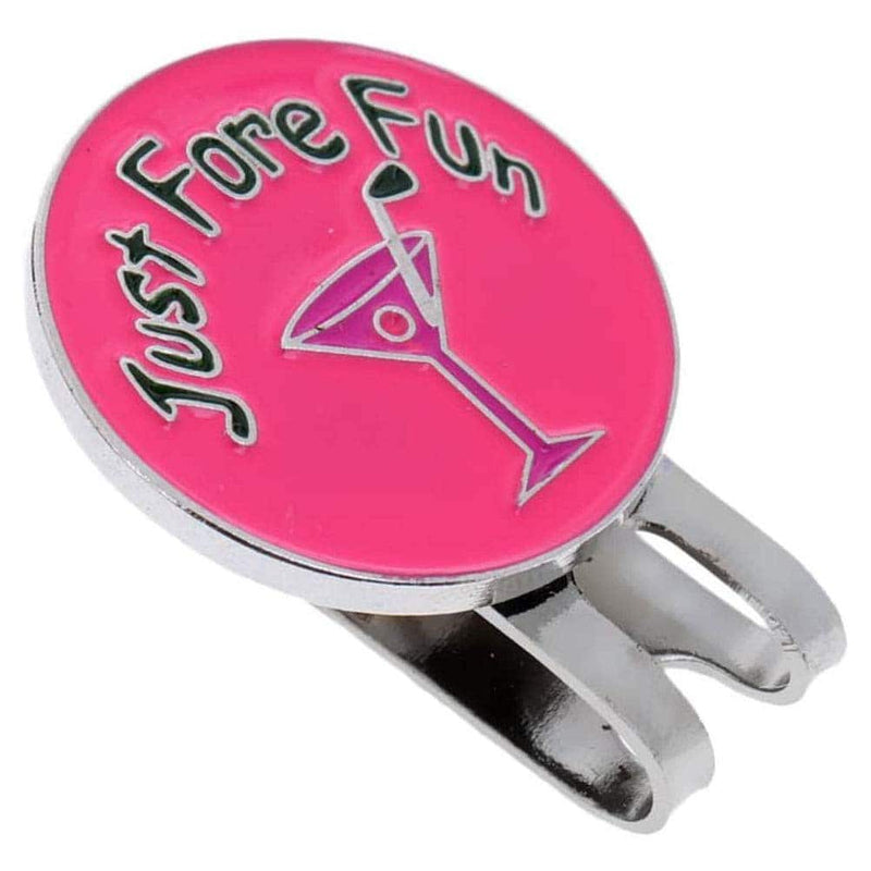 Dilwe Golf Hat Clip, Magnetic Metal Golf Ball Wine Glass Golf Ball Markers Accessories for Men Women Golfer (Pink) - Golf Gift