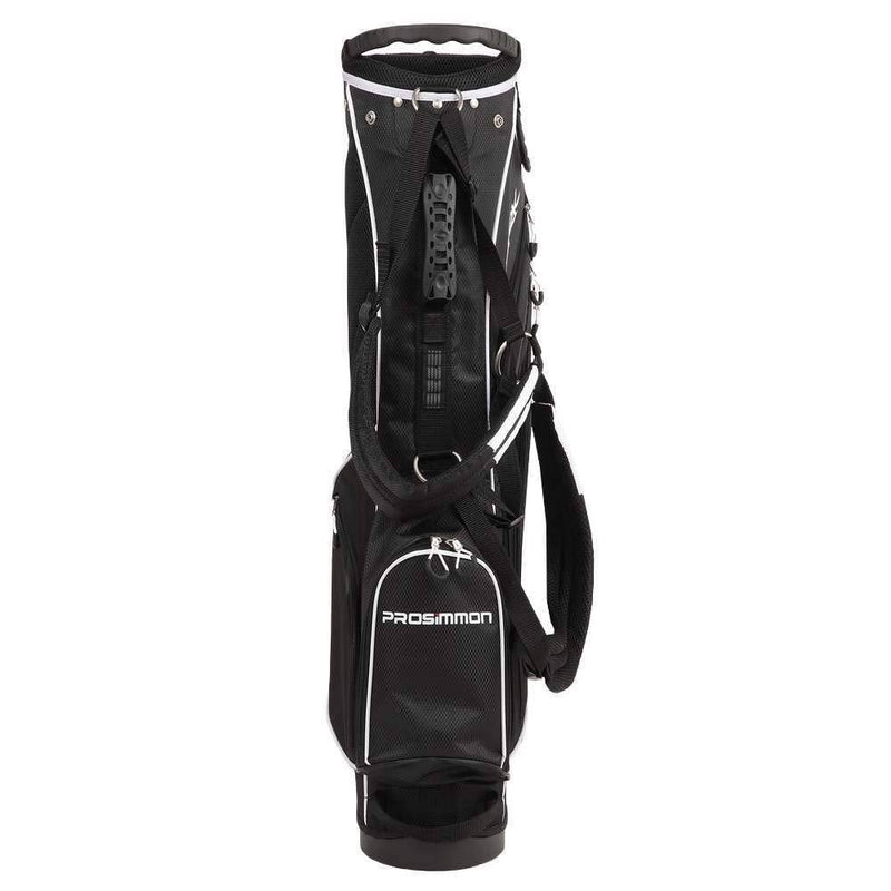 Prosimmon Golf DRK 7" Lightweight Golf Stand Bag with Dual Straps Black/White - Golf Gift