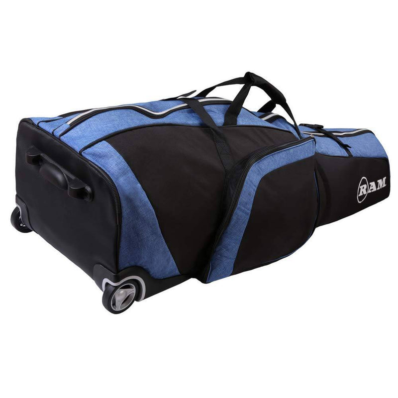 Ram FX Golf Travel Cover Deluxe Padded Wheeled Flight Bag Black/Blue - Golf Gift