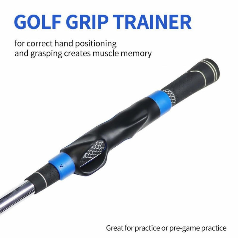 LINSIBEI Golf Grip Trainer Golf Club Grip Trainer Attachment Outdoor Golf Swing Trainer Beginner Gesture Alignment Training Aids Correct Training Grip Aid - Golf Gift