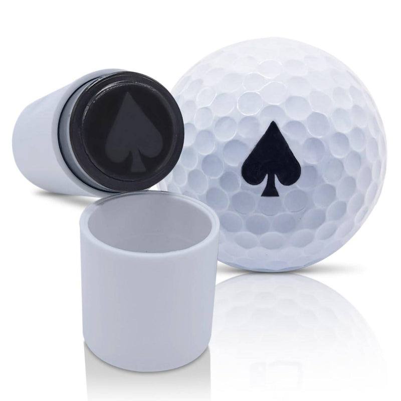 SWVL Sports Ace of Spades Golf Ball Stamp Marker Multiple Designs Faces, Emojis Icons & More - Golf Gift