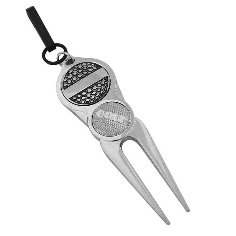 Golf Divot Tool Portable Metal Golf Green Divot Repair Tool Ball Marker Pitch Mark(GOLF) - Golf Gift