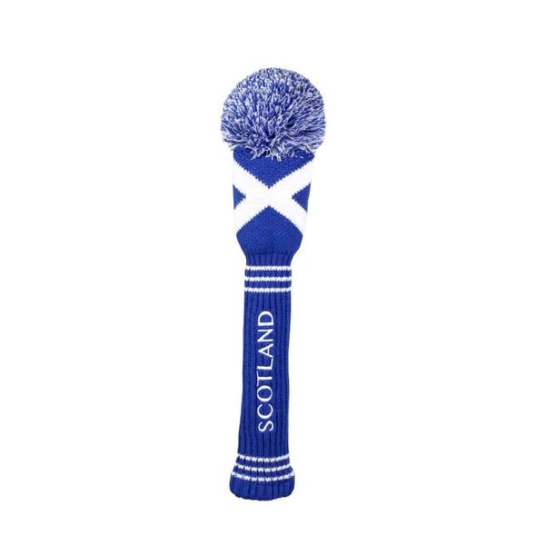 Asbri Golf Pom Driver Head Cover - Scotland, Blue - Golf Gift