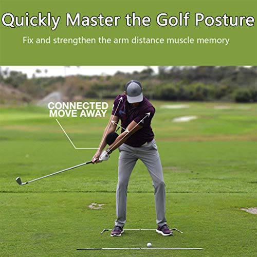 FunMove Upgraded Golf Impact Ball Golf Swing Trainer Aid Smart Assist Practice Ball Teaching Posture Correction Training Adjustable Intelligent Arm Motion Guide, Golf Gifts for Men - Golf Gift