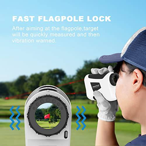 PeakPulse KB600AG Golf Rangefinder,600 Yards Golf Laser Rangefinder with Slope,High-Precision Golf Range Finder Devices with Magnet & 6X Magnification & Flag Pole Locking Vibration Function,3 Modes - Golf Gift