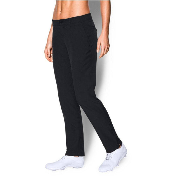 Under Armour Women Links Pant Trousers - Black/True Gray Heather/Black (001), 10 - Golf Gift