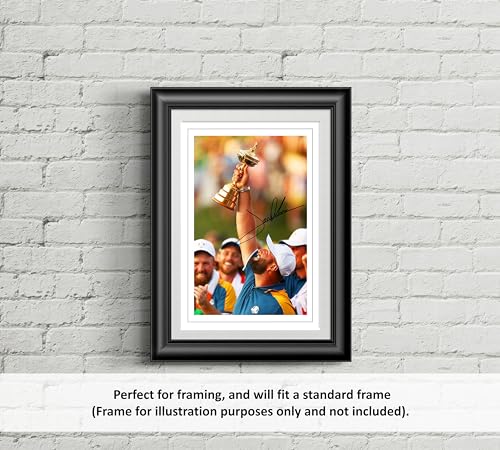 RJR PRINTS Jon Rahm - 2023 Europe Golf Winner Signed 12x8 Inch Montage Photo Print Pre Printed Signature Autograph Gift - Golf Gift