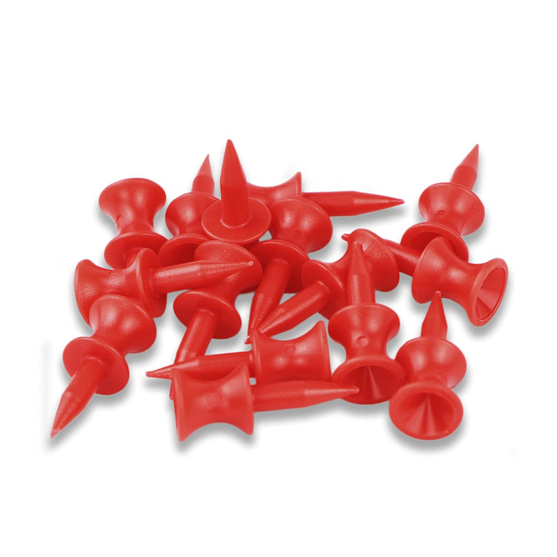 Zivisk Red Golf Tees Plastic 32MM 100 Count Small Castle Golf Tees 1 1/4 inch - Golf Gift