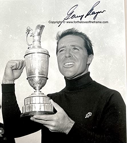 Gary Player Stunning Hand Signed Autograph Memorabilia Golf Photo In Luxury Handmade Wooden Display & AFTAL Certificate of Authenticity - Golf Gift