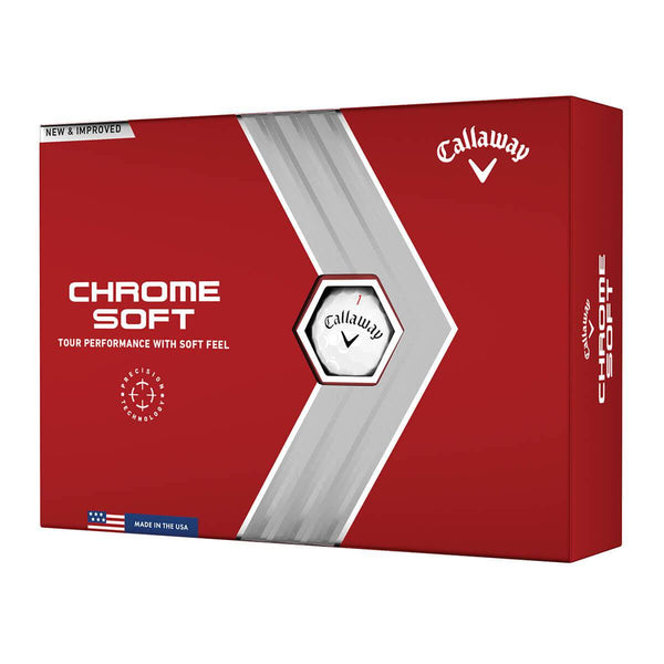 Callaway Golf Chrome Soft Golf Balls (2022 edition), White, 12 Balls - Golf Gift